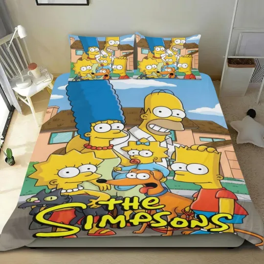 Discover The Simpsons Bedding Set 3 Piece Twin Lightweight Kids Duvet Cover