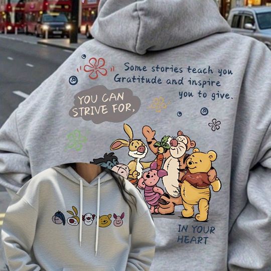 Discover Disney Goofy and Tiggo Pattern Men's Hoodie Autumn/Winter New Unisex Casual Fashion Retro Clothing