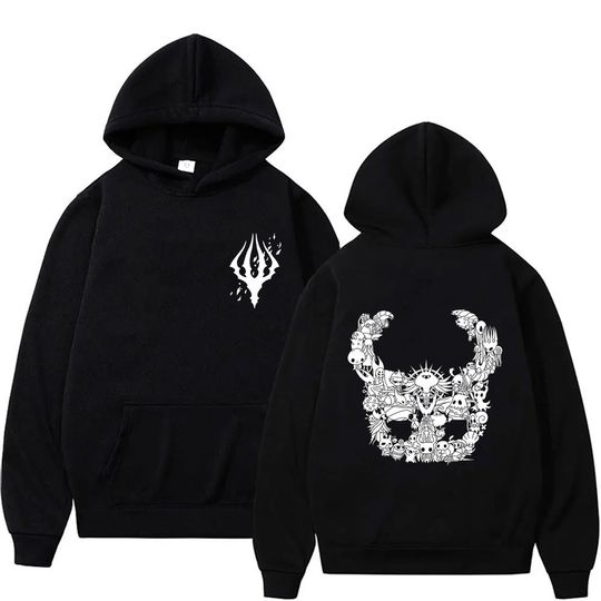 Game Hollow Knight Logo Graphic Hoodie Men's Women's Casual Oversized Pullover Hoodies Unisex Fashion Vintage Hooded Sweatshirt