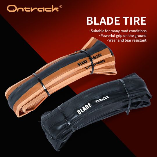 Discover Ontrack Folded Tire Road 700X25C 28C Blade 30Tpi Skin Wall Black