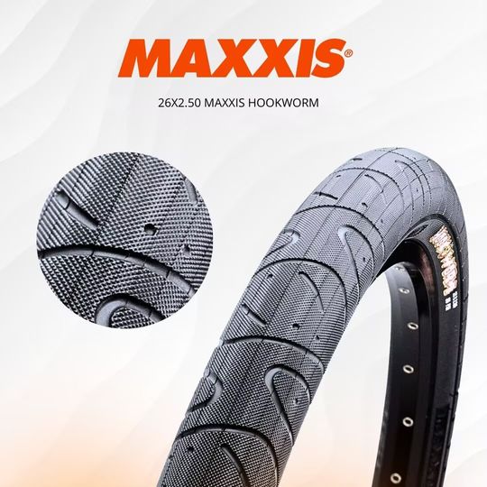 Discover MAXXIS Hookworm 26 x 2.5 Bicycle Tire BMX Wire Bead Clincher Tire for Street Park vert Flatland 20 inch 24 26 27.5 or 29 Sizes