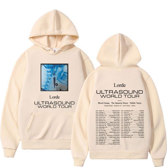 Discover Lorde Ultrasonic World Tour 2025 Double sided Printed Hoodie Men's Women's Beauty Fashion Hip Hop Men's Hoodie