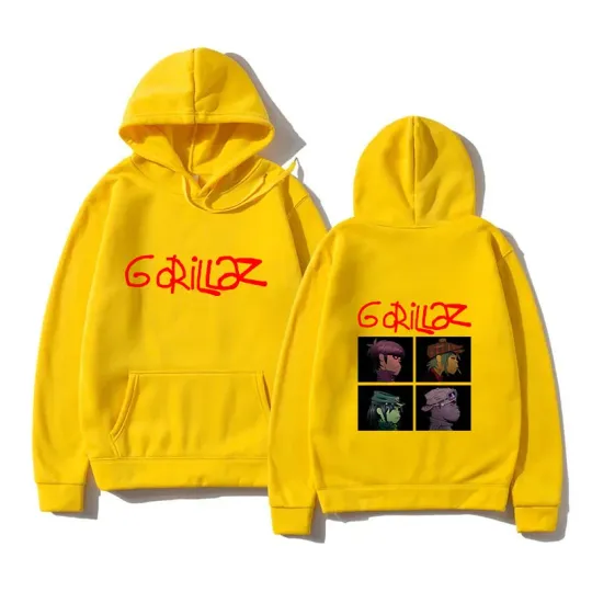 Discover 2025 Spring Printed Hoodie Music Band Gorillazs Punk 90s Casual Fashion Sports Shirt New Men's Hoodie unisex