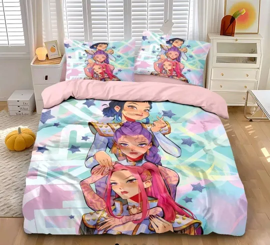 Discover K Pop Demon Hunters Bedding Set with Duvet and Pillowcases