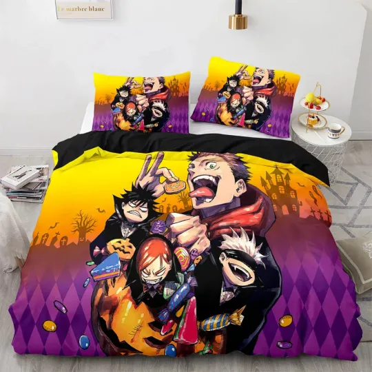 Discover Jujutsu Satoru Anime Bedding Set Full Queen King Size Duvet Cover Set