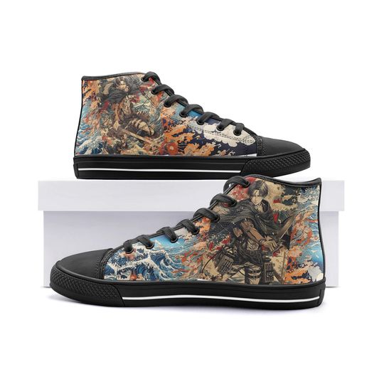 Discover AOT- Levi Unisex High Top Canvas Shoes