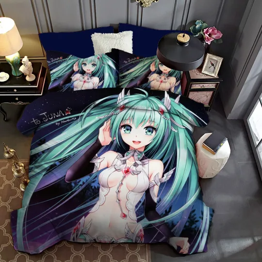 Discover 3D Girl Anime Kids Quilt Cover Set Bedding Pillowcase Set