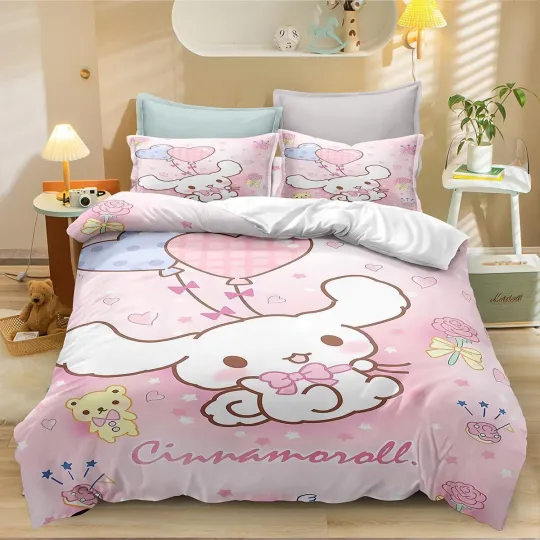 Discover Cinnamon Roll Cartoon Anime Duvet Cover Set with Pillowcases