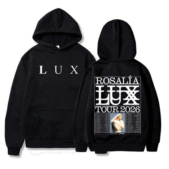 Discover ROSALÍA 2026 TOUR Lux Album ROSALIA Hoodie Men Women Pullover Hiphop Streetwear Soft Casual Sweatshirt Warn Tops