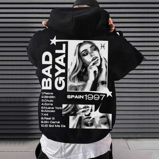 Discover Singer Bad Gyal Album Tour 2025 Graphic Hoodie Men Women Pullover Hiphop Streetwear Soft Casual Sweatshirt Warn Tops 1110-5