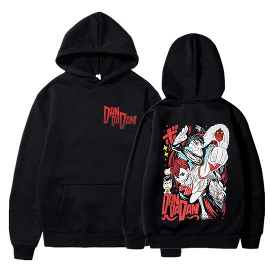 Anime DANDADAN Hoodies Manga Ayase Momo Okarun Hoodie Men Women Casual Hoodie Fashion Streetwear Dan Da Dan Hooded Sweatshirts