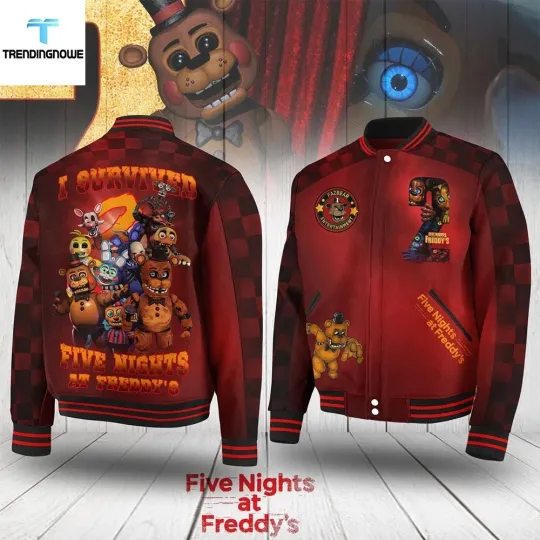 Discover Five Night Bomber Jacket Characters Graphic Outerwear