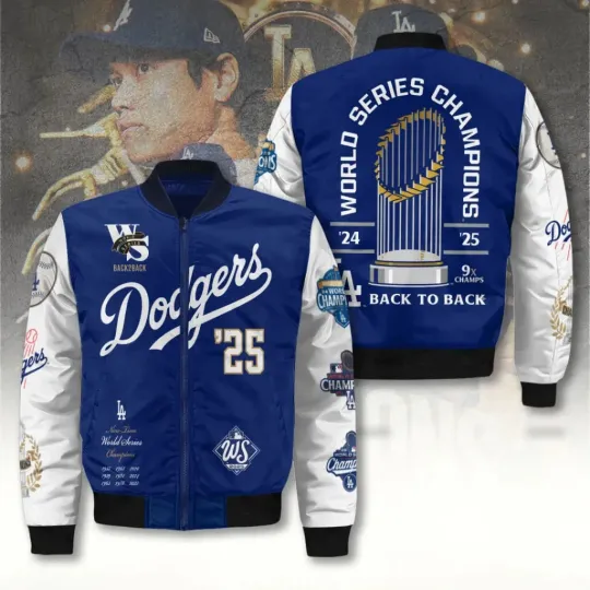 Discover Los Angeles city Dodger World Series 2025 3D Bomber Jacket