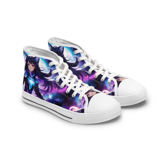 Discover Aphmau Galaxy Anime Girl Sneakers | Women's High Top Sneakers