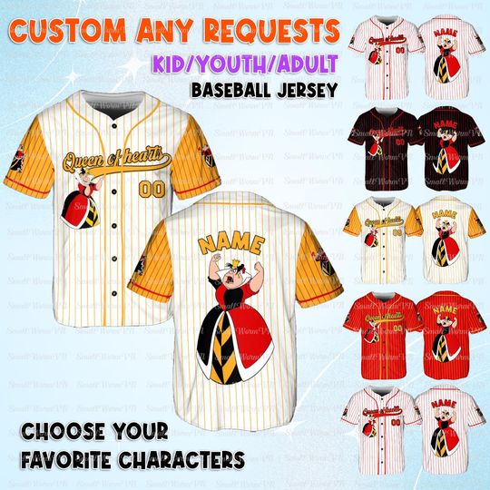 Discover Disney Alice Queen Of Hearts Jersey, Alice And Friends Jersey, Disney Queen Of Hearts Birthday Shirt, Alice In Wonderland Girl Trip Shirt