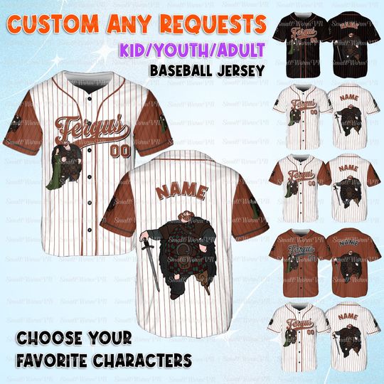 Discover Disney Brave King Fergus Jersey, Brave Merida And Friends Jersey, Brave King Fergus Baseball Shirt, Disney Brave Matching Vacation Shirt