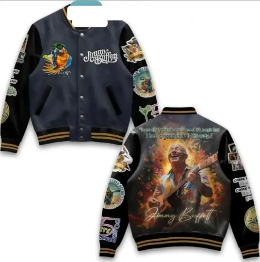 Discover Jimmy Buffett I Had A Good Life All The Way Baseball Jacket