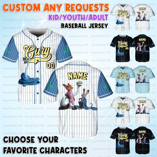 Discover Personalized Gary De Snake Baseball Jersey, Zootopia Team Gary Snake Jersey, Gary Snake Zootopia Team Shirt, Disneyland Family Outfit Shirt