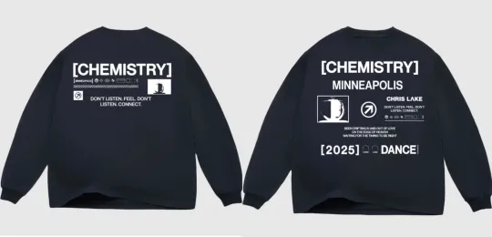Discover Chris Lake Chemistry 2025 Tour Dance Reprint Sweatshirt