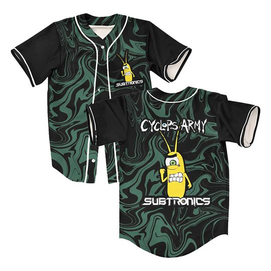 Subtronics Cyclops Rave Baseball Jersey Shirts V-Neck Short Sleeve Button-up Tee Women Men Streetwear Tops