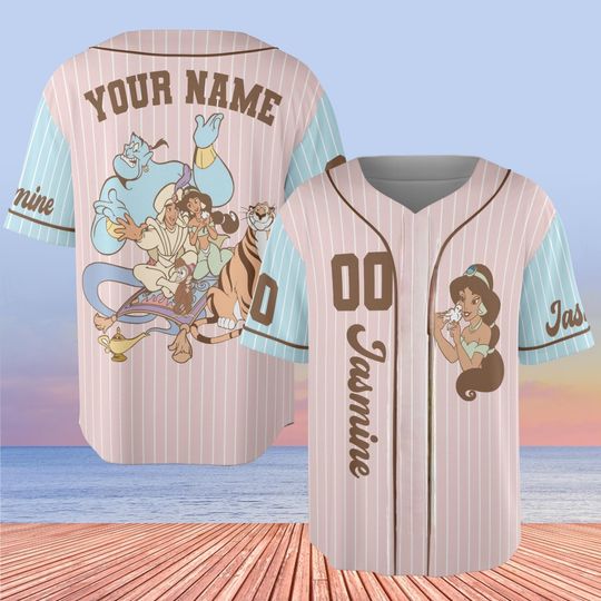 Coquette Princess Jasmine Baseball Jersey, Disney Aladdin Baseball Jersey, Disney Baseball Jersey, Baseball Gift