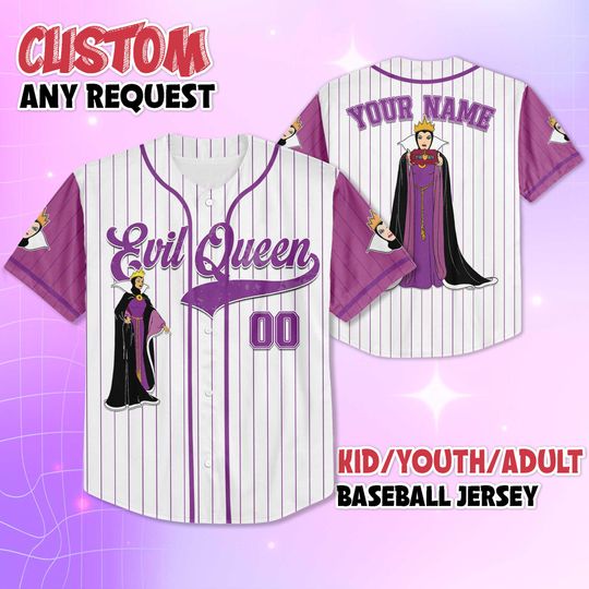 Discover Custom Maleficent Halloween Baseball Jersey, Disney Villain Jersey Shirt, Sleeping Beauty Baseball Shirt, Halloween Gift