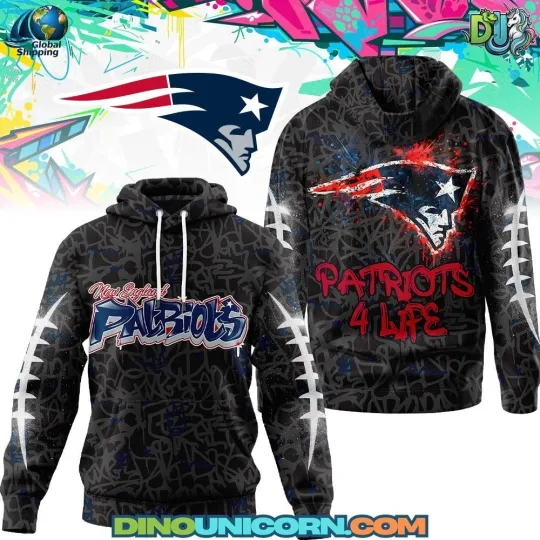 Discover New England city Patriot Special Graffiti My Team 4 Life Hoodie