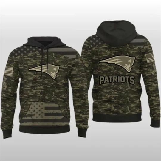 Discover 2025 Patriot Salute To Service Camo Hoodie