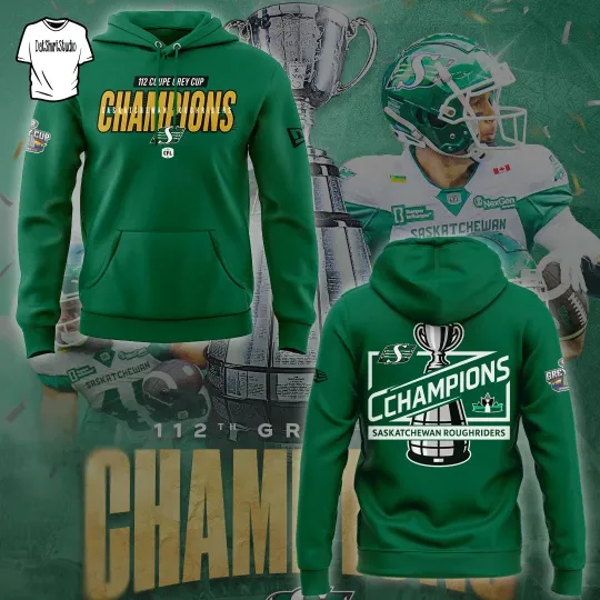 Discover Saskatchewan city Roughrider Grey Cup Champions 2025 Hoodie