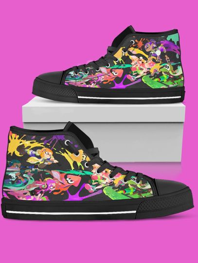 Discover Splatoon High-Top Shoes: Unisex Inspired Sneakers for Women, Men
