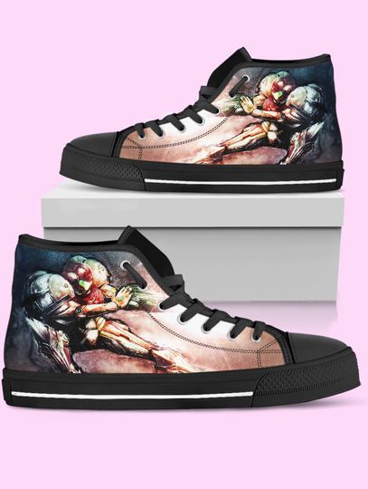 Discover Metroid High-Top Shoes: Video Game Unisex Inspired Sneakers for Women, Men