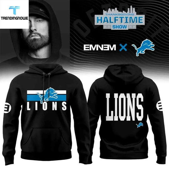 Discover Detroit city Lion Eminem Halftime Limited Edition Hoodie
