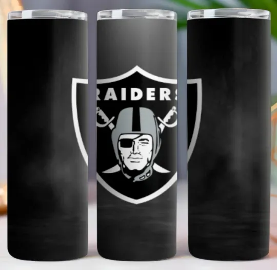 Discover Raiders Inspired 20 oz Tumbler 20oz Skinny Cup Mug   Lid w/ Straw