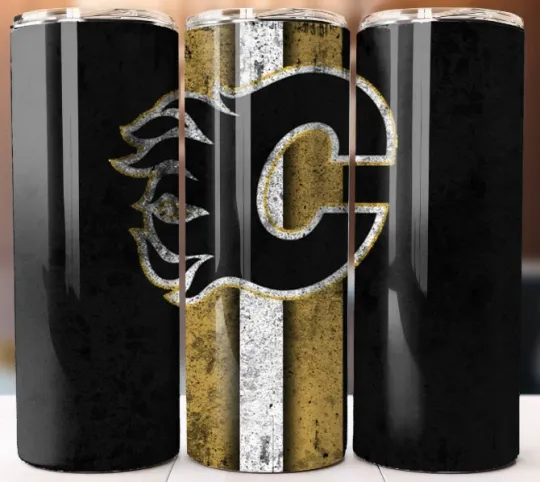 Discover Calgary Flames Custom Tumbler 20oz Mug Cup style w/ Straw
