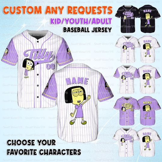 Discover Disney Big City Greens Tilly Jersey, Big City Greens Characters Jersey, Disney Tilly Green Baseball Shirt, Disney Big City Greens Shirt