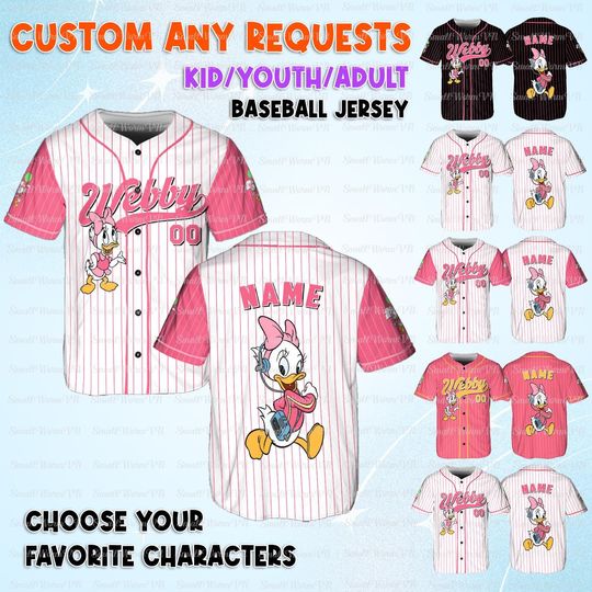 Disney Ducktales Webby Jersey, Scrooge Mcduck And Friend Jersey, Disney Webby Vanderquack Birthday Shirt, Custom Disney Ducktales Shirt
