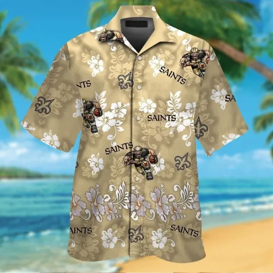 Discover Personalized New Orleans Football Saintss Team Hawaiian Shirt Unisex Adult S-5XL