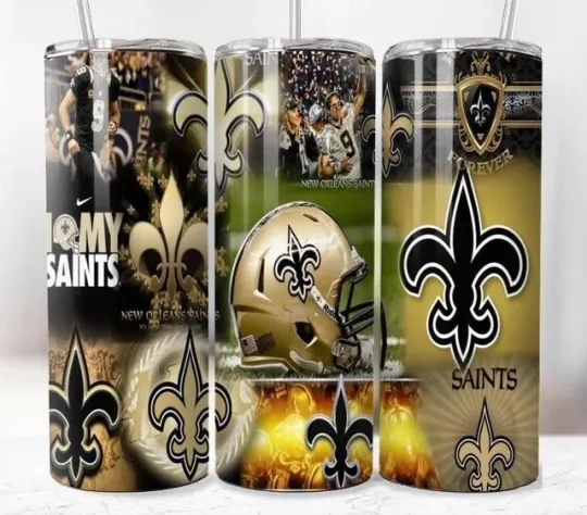 Discover DREW BREES ORLEANS SAINTS FOOTBALL 20 OZ STAINLESS STEEL TUMBLER