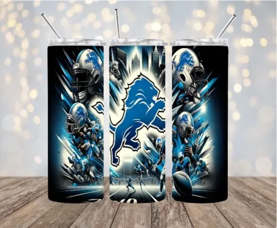 Detroit Lions Football Team tumbler 20 oz