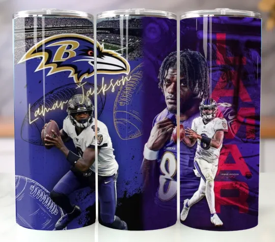 Discover Ravens Quarterback Theme 20oz Tumbler – Football Inspired Stainless Steel Cup