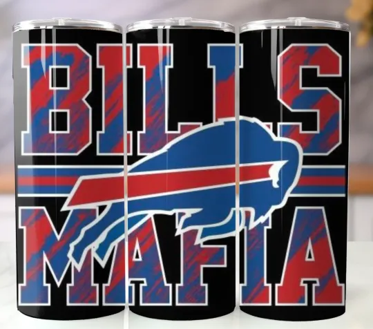 Bills Mafia Football Fan Tumbler – 20oz Stainless Steel Sports Mug