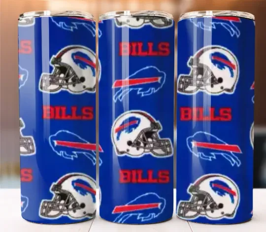 Discover Bills Football Sport Team football Gift Tumbler 20oz Cup Mug Hot Cold Lid Straw