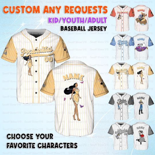 Discover Disney Pocahontas Movie Jersey, Disney Pocahontas And John Jersey, Disney Princess Pocahontas Jersey, Pocahontas Movie Characters Jersey