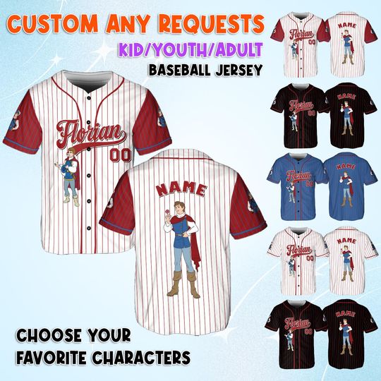 Discover Disney Prince Florian Baseball Jersey, Disney Florian Prince Shirt, Disney Snow White And Seven Dwarfs Shirt, Disney Baseball Jersey Sports