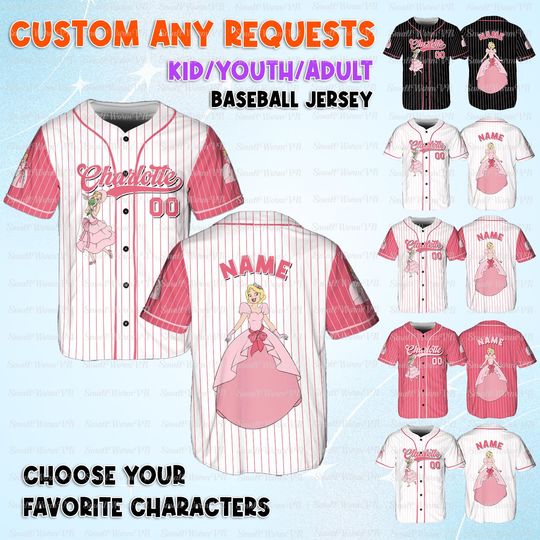 Disney Charlotte The Princess Frog Jersey, Disney Charlotte Jersey Shirt, The Princess Frog Tiana Jersey Shirt, Princess And The Frog Jersey