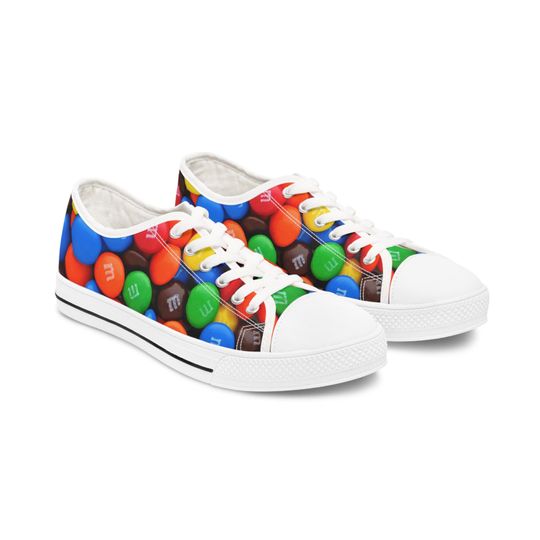 Discover Cute M&M Candy Women's Low Top Sneakers for Casual and Athletic Wear