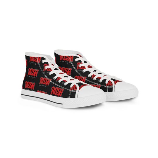 Discover Rush Rock N Roll Band High Top Sneakers for Men Men's Music Lover Casual Shoes