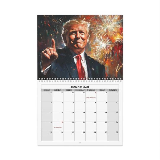 Discover 2026 Patriotic Humor Wall Calendar - Funny American Gag Gift for Men and Women, Office or White Elephant Gift