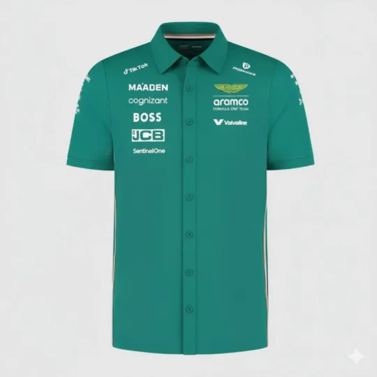 Discover aston martin F1 button down shirt, team apparel 2025 2026 season, men gift
