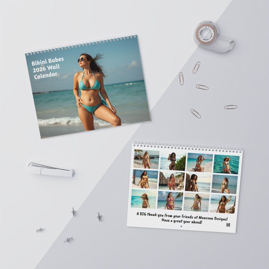 Discover 2026 Bikini Babes Wall Calendar with Holidays